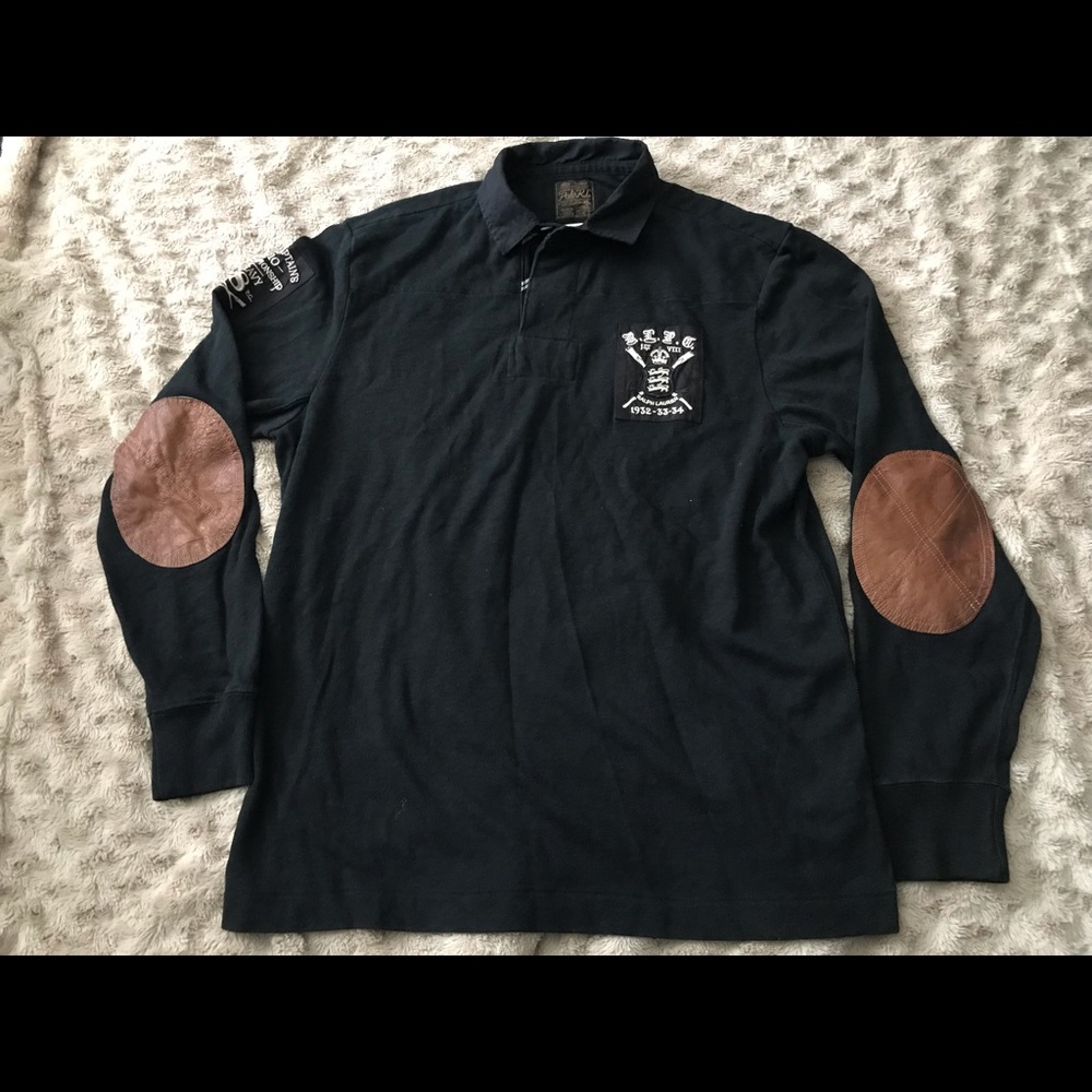 Polo Ralph Lauren long sleeve varsity rugby black